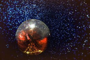 silver disco ball