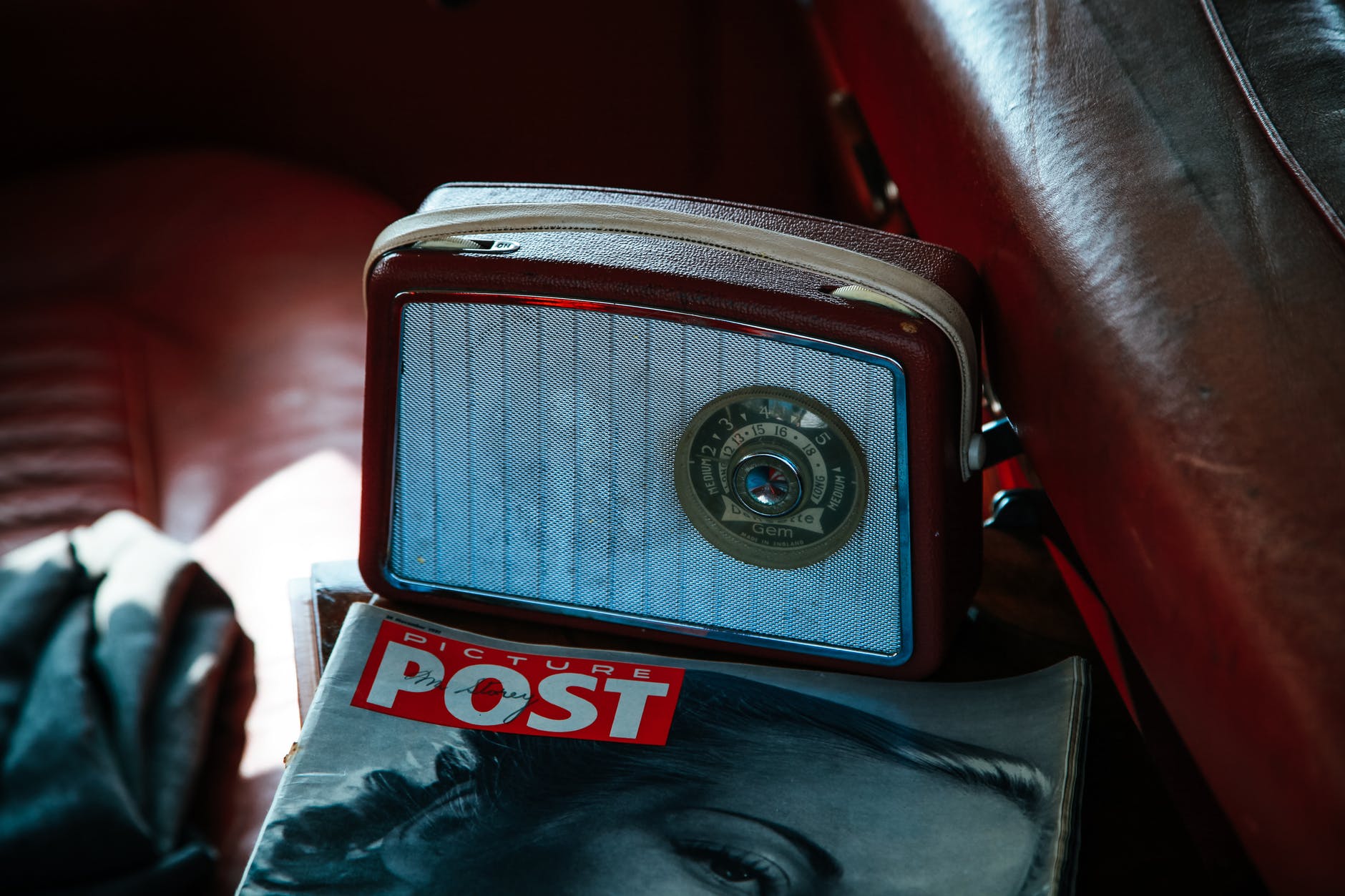 gray and brown camera beside picture post magazine